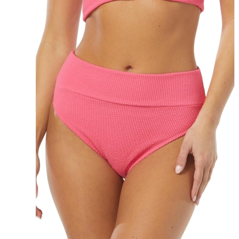 Womens High Waist Textured Swim Bottom Separates